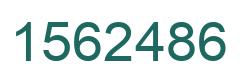 Number 1562486 green image