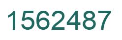 Number 1562487 green image