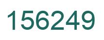 Number 156249 green image