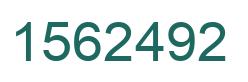Number 1562492 green image