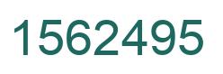 Number 1562495 green image