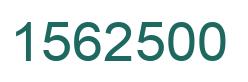 Number 1562500 green image