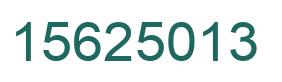 Number 15625013 green image