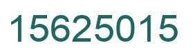Number 15625015 green image