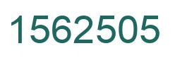 Number 1562505 green image