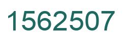 Number 1562507 green image