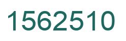 Number 1562510 green image