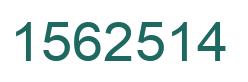 Number 1562514 green image