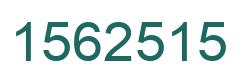 Number 1562515 green image