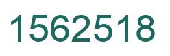 Number 1562518 green image