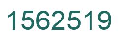 Number 1562519 green image