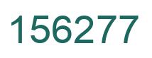 Number 156277 green image