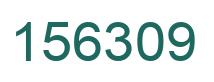 Number 156309 green image