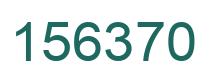 Number 156370 green image