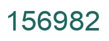 Number 156982 green image