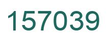 Number 157039 green image