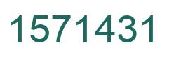 Number 1571431 green image