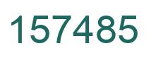 Number 157485 green image
