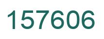 Number 157606 green image