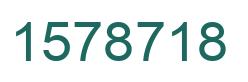 Número 1578718 imagen verde