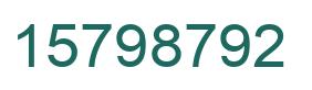 Número 15798792 imagen verde