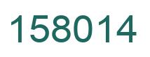 Number 158014 green image