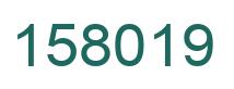 Number 158019 green image