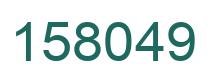 Number 158049 green image