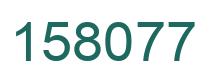 Number 158077 green image
