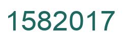 Number 1582017 green image