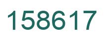 Number 158617 green image