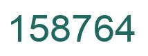 Number 158764 green image