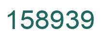 Number 158939 green image