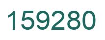 Number 159280 green image