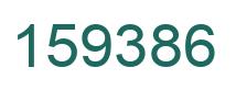 Number 159386 green image