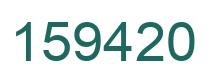 Número 159420 imagen verde