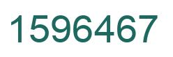 Number 1596467 green image
