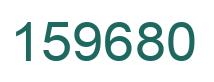 Number 159680 green image