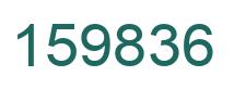 Number 159836 green image