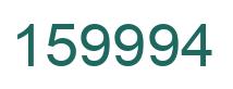 Number 159994 green image