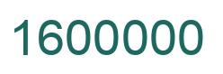Number 1600000 green image