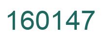 Number 160147 green image