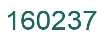 Number 160237 green image
