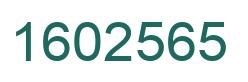 Number 1602565 green image