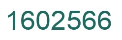 Number 1602566 green image