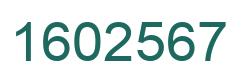 Number 1602567 green image