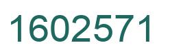 Number 1602571 green image