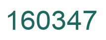 Number 160347 green image