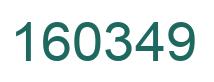 Number 160349 green image