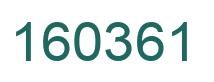 Number 160361 green image